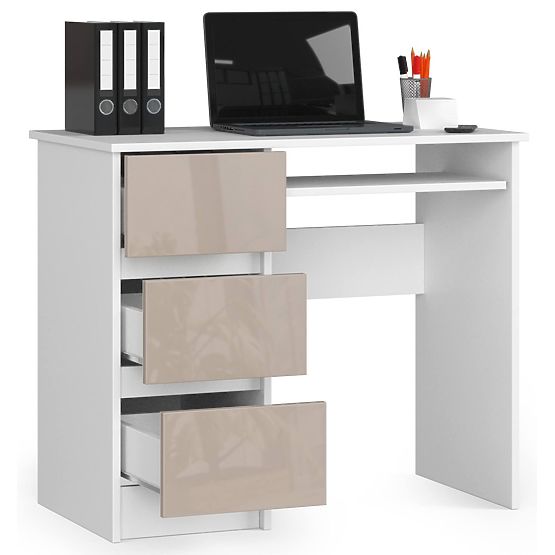 WRITING DESK A-6 CLP CAPPUCCINO LEFT-SIDED