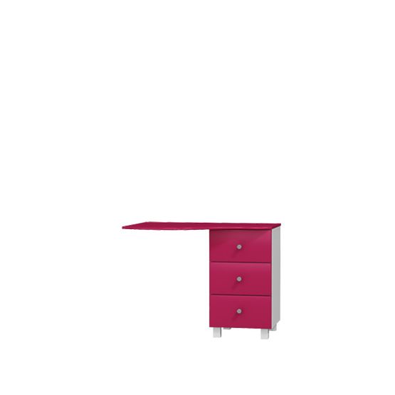 Writing table to elevated bed CASTLE with drawers and  additional legs