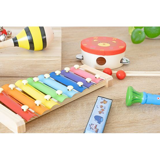 Xylophonic - Set of 7 wooden musical instruments