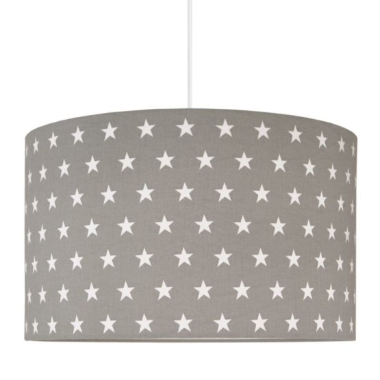 Textile hanging lamp Stars - grey