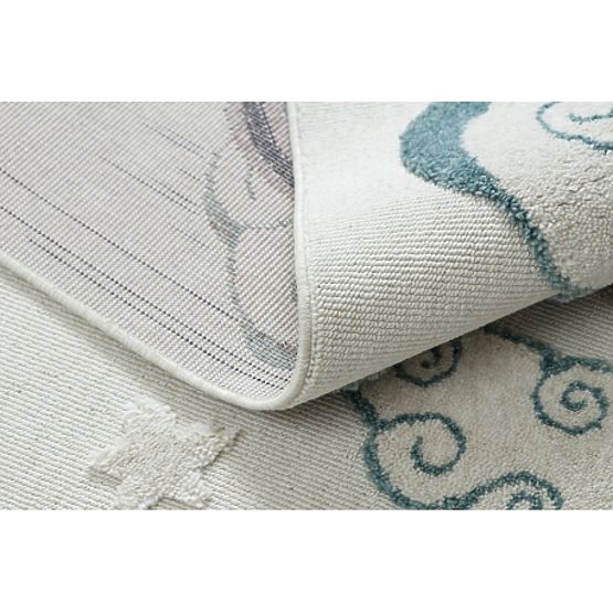 YOYO GD49 Carpet White / Gray - Unicorn for Children, Structural, Sensory Fringes