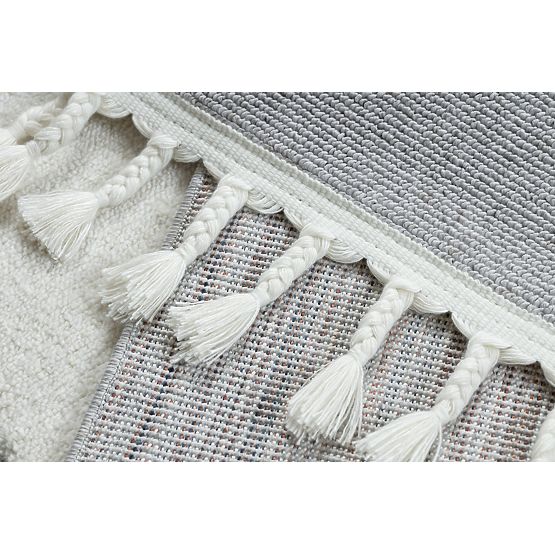 YOYO GD50 Carpet Gray/White - Teddy Bear for Children, Textured, Sensory Fringes