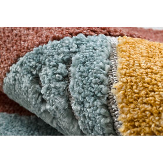 YOYO GD55 Carpet Gray/Blue - Stars, Rocket for Children, Textured, Sensory Fringes