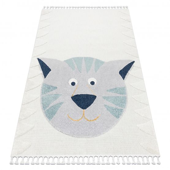 YOYO GD80 Carpet White / Gray - Tiger for Children, Structural, Sensory Fringe