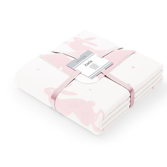 ZARIA Blanket Powder Pink Printed 150x200