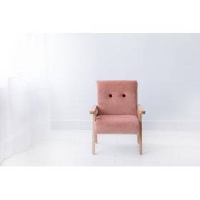 Retro children's armchair Velvet - salmon, Modelina Home