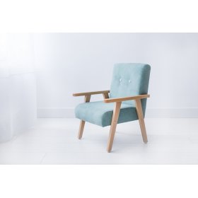 Retro children's armchair Velor - mint, Modelina Home