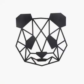 Wooden geometric painting - Panda - different colors, Elka Design