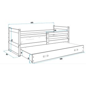 Children bed with bed Rocky - natural-white, BMS