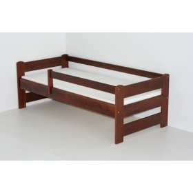 Children's Bed with Safety Rail - Walnut