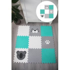 Foam play mat 9 pcs - Koala, seal and paw, VYLEN