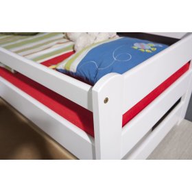 Woody bed with barrier - white