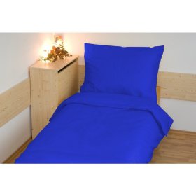 Plain cotton bedding 140x200 cm - Dark blue
