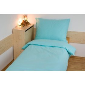 Solid color cotton bedding 140x200 cm - Turquoise