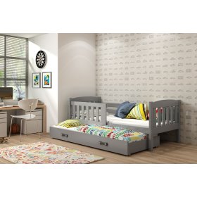 Bed for children Exclusive with extra bed grey - grey detail