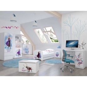Children's bed with a barrier - Ice Kingdom 2 - Norwegian pine decor, BabyBoo, Frozen