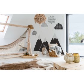 Behind bed decoration DEKORNIK - Mountains black