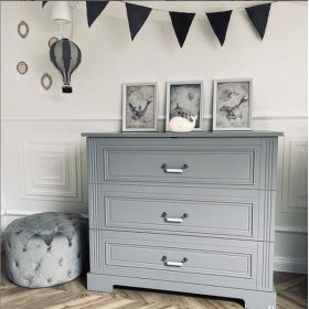 Chest of 4 drawers Ines Grey, Bellamy