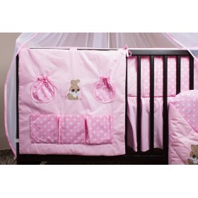 Crib bedding set 120x90cm Rabbit pink