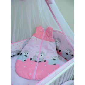 Bedding set for cribs 120x90cm Lamb - pink