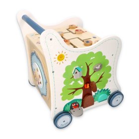 Educational wooden walker