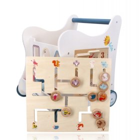 Educational wooden walker