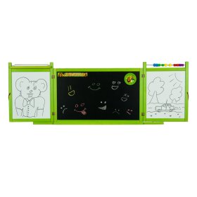 Children's magnetic / chalk board on the wall - green