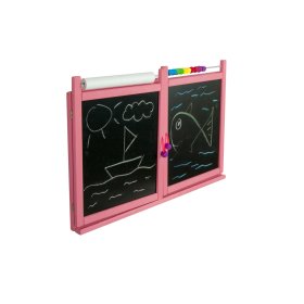 Children's magnetic / chalk board on the wall - pink