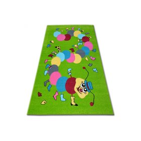 Children's rug FUNKY TOP Caterpillar green, F.H.Kabis