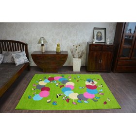 Children's rug FUNKY TOP Caterpillar green, F.H.Kabis