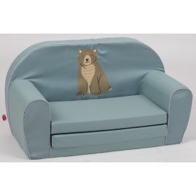 Children's sofa Bear green corduroy, Delta-trade