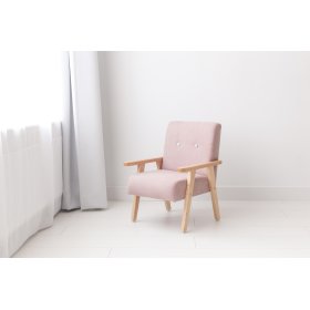 Retro children's armchair Velor - pink