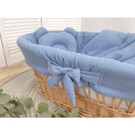 Wicker bed linen set - blue