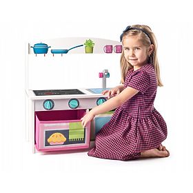 2-in-1 Play Bench and Kitchen, Woodyland Woody