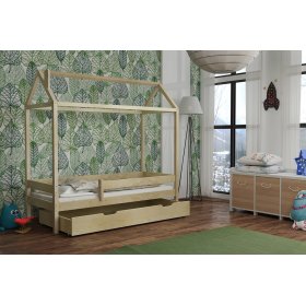 Cot small house Paul - natural, Ourbaby