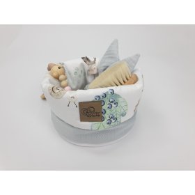 Storage basket for diapers - Hedgehog and friends