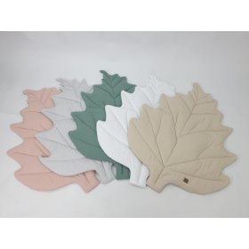 Cotton play mat Leaf - light gray, TOLO