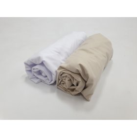 Sheet set 2 pcs - white/beige