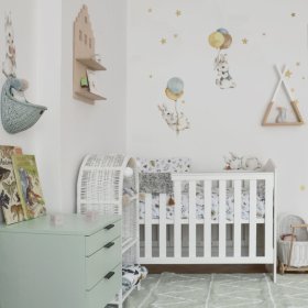 Wall decoration DEKORNIK Happy rabbits white