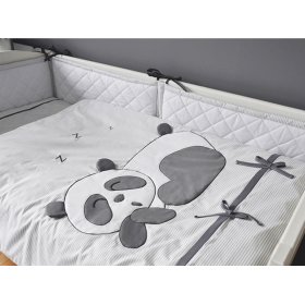 Bedding set 3-piece for children Panda - grey, Modenex