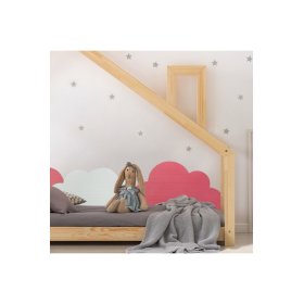 Foam protection for the wall behind the bed Clouds - pink