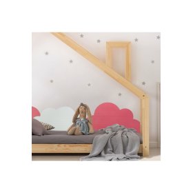 Foam protection for the wall behind the bed Clouds - pink, VYLEN