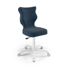Ergonomic desk chair adjusted to a height of 146-176.5 cm - navy blue, ENTELO