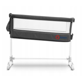 Travel cot for parents' bed Theo - dark grey, Lionelo