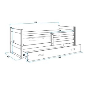 Children bed Rocky - white, BMS