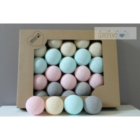 Cotton shining LED balls Cotton Balls - powdery