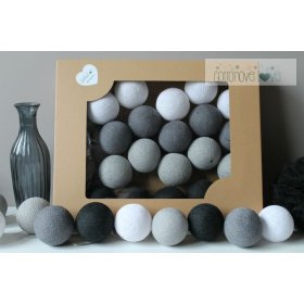Cotton shining LED balls Cotton Balls - graphite, cotton love