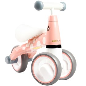 Push bike Mini - pink with white dots, EcoToys