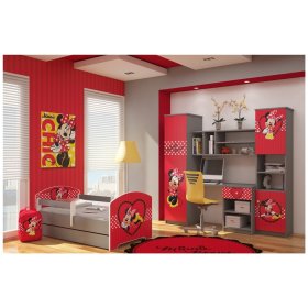 Children bed with barrier - Minnie Mouse - gray hips