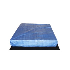 Children's sandpit with bench seats - foldable lid - 120x120 cm